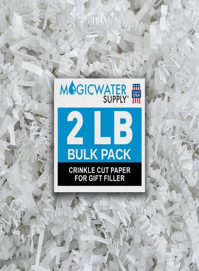 MagicWater Supply ورق ماجيك ووتر المجعد المقطع لسلال الهدايا - 2 رطل أبيض - مثالي لحشو الورق المقطع، وحشو السلال، وصناديق الهدايا، وهدايا وصيفات العروس، وحشوات عيد الميلاد، والمزيد - مثالي لجميع المناسبات - Image 1